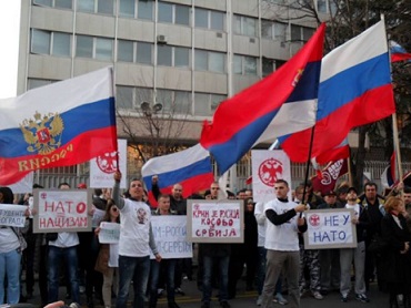 В Белграде прошел митинг в поддержку России
