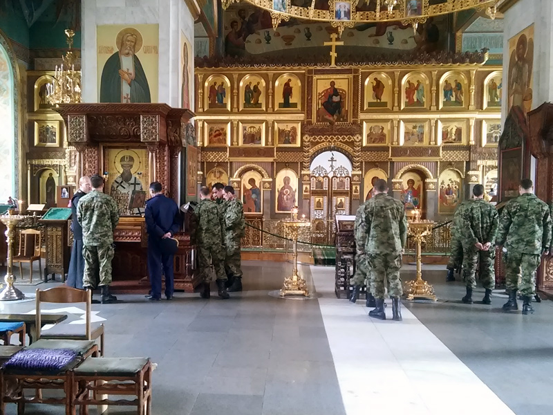 Военнослужащие военно-воздушных сил Сербии совершили паломничество к святыням Задонщины