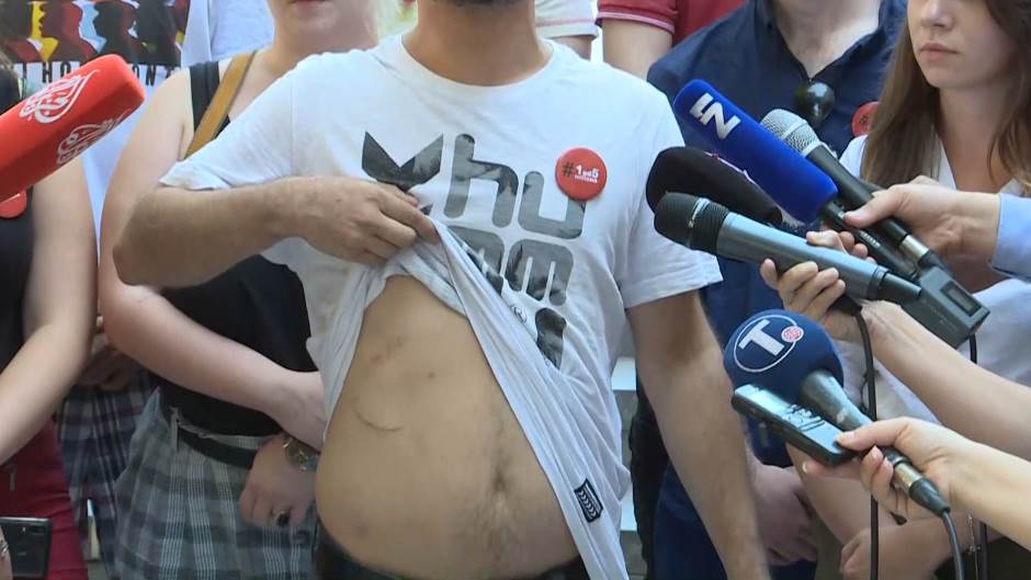 При проникновении в резиденцию президента Сербии один оппозиционер поцарапан