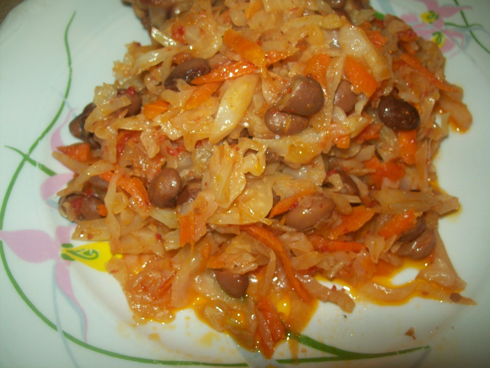 квашеная капуста с фасолью