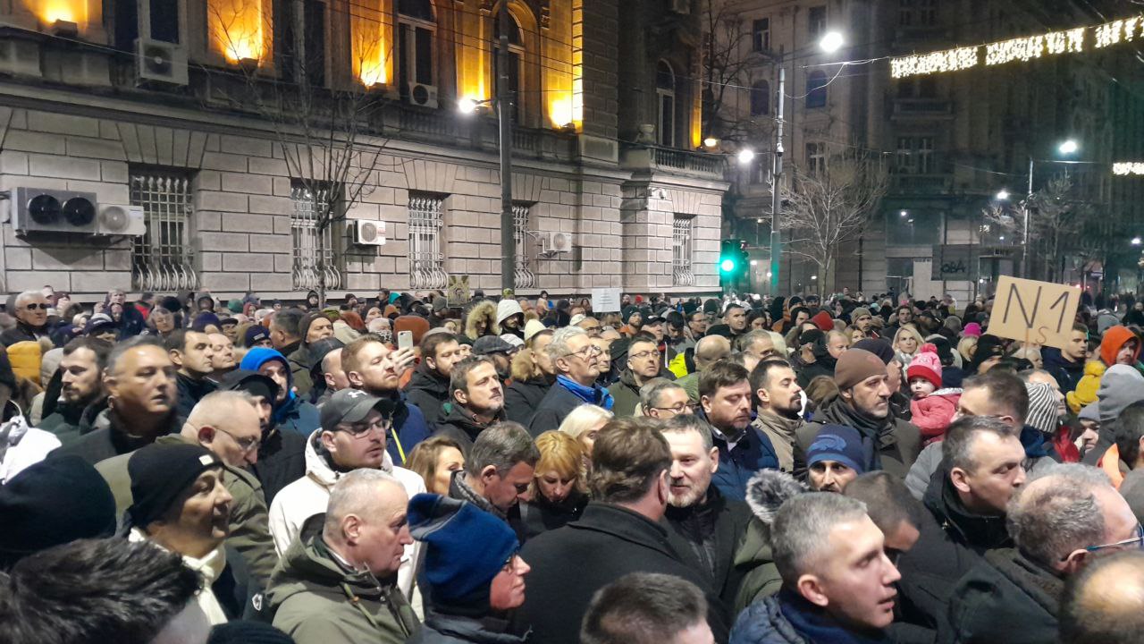Протесты в Сербии. День третий
