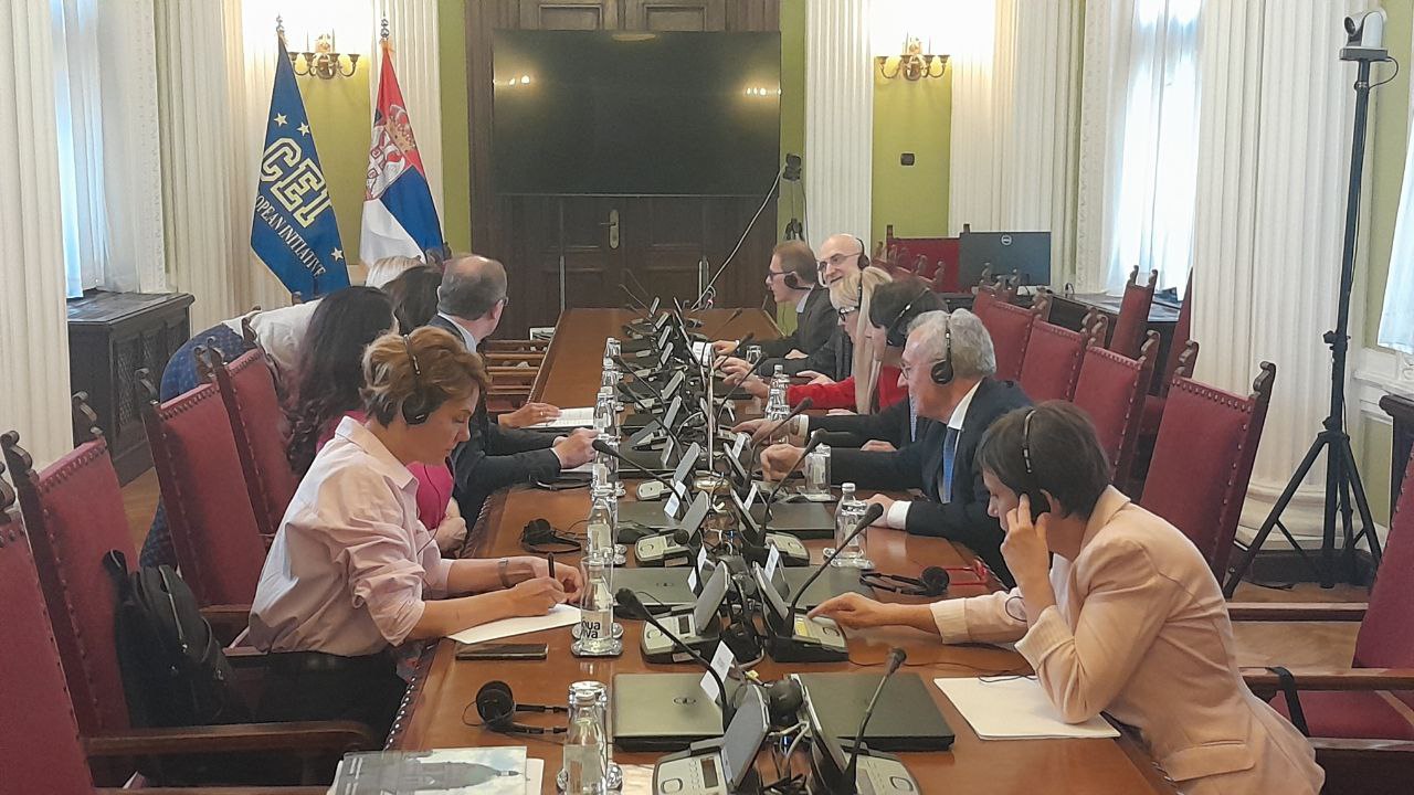 В Скупщине Сербии приняли делегацию Италии в ЦЕИ